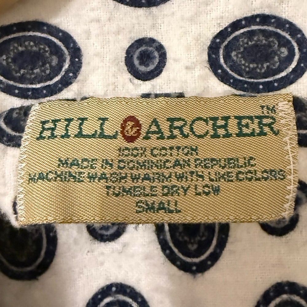 Hill and Archer Men’s Soft Fleece Long Sleeve Button Down Pajama Top Size Small - Picture 6 of 6